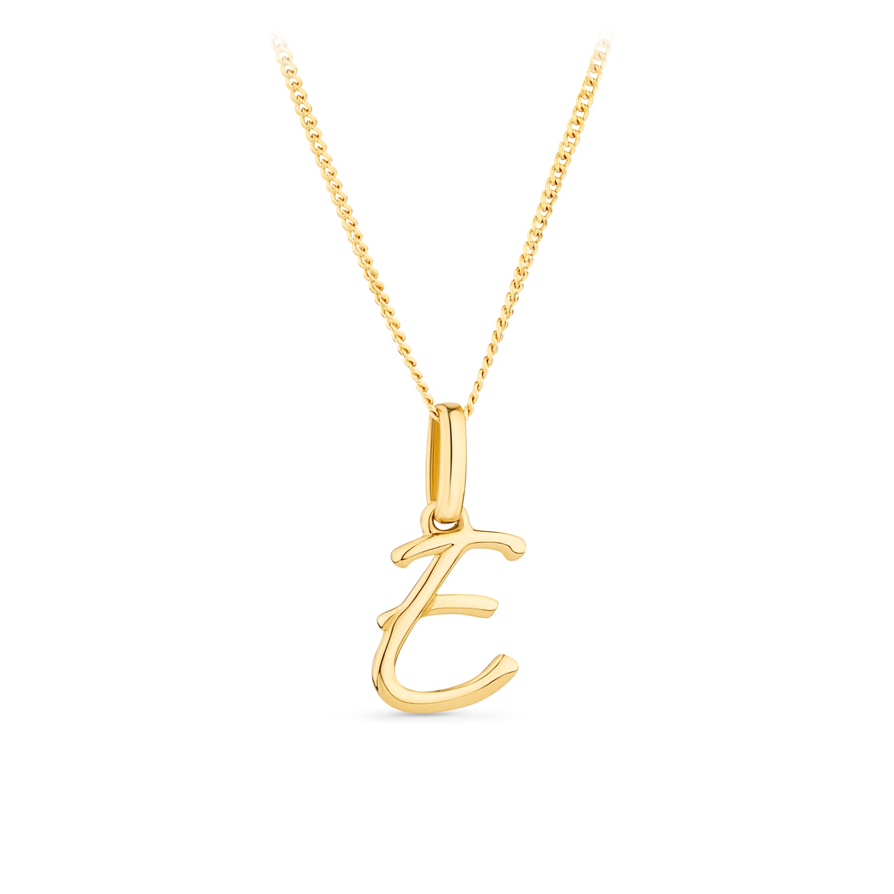 Initial Pendant in 9ct Yellow Gold