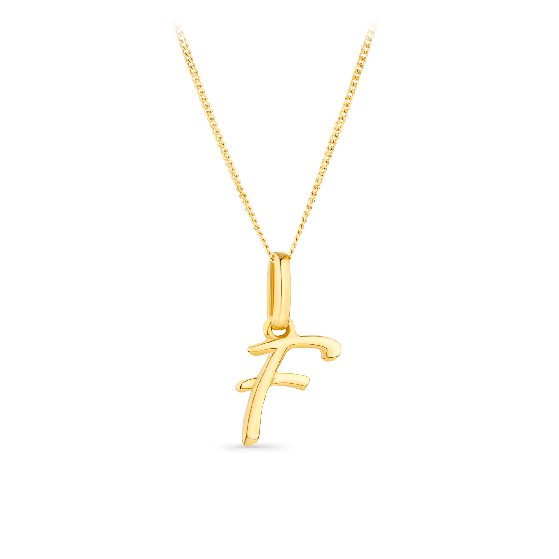 Initial Pendant in 9ct Yellow Gold