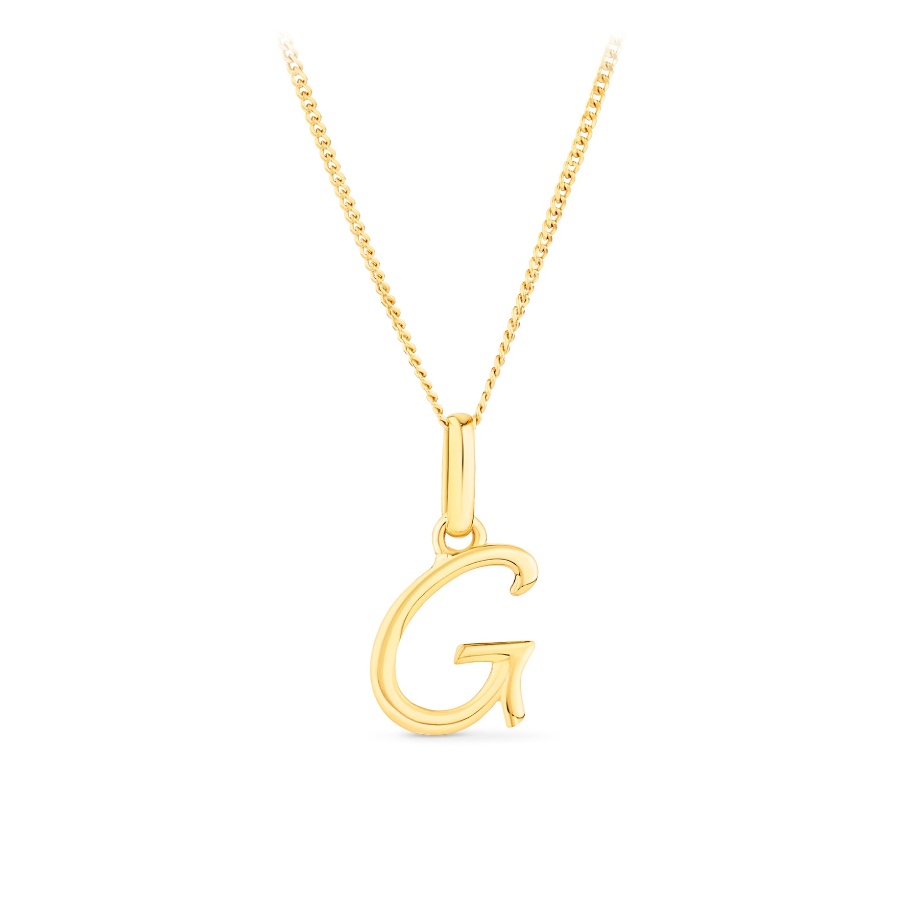 Initial Pendant in 9ct Yellow Gold