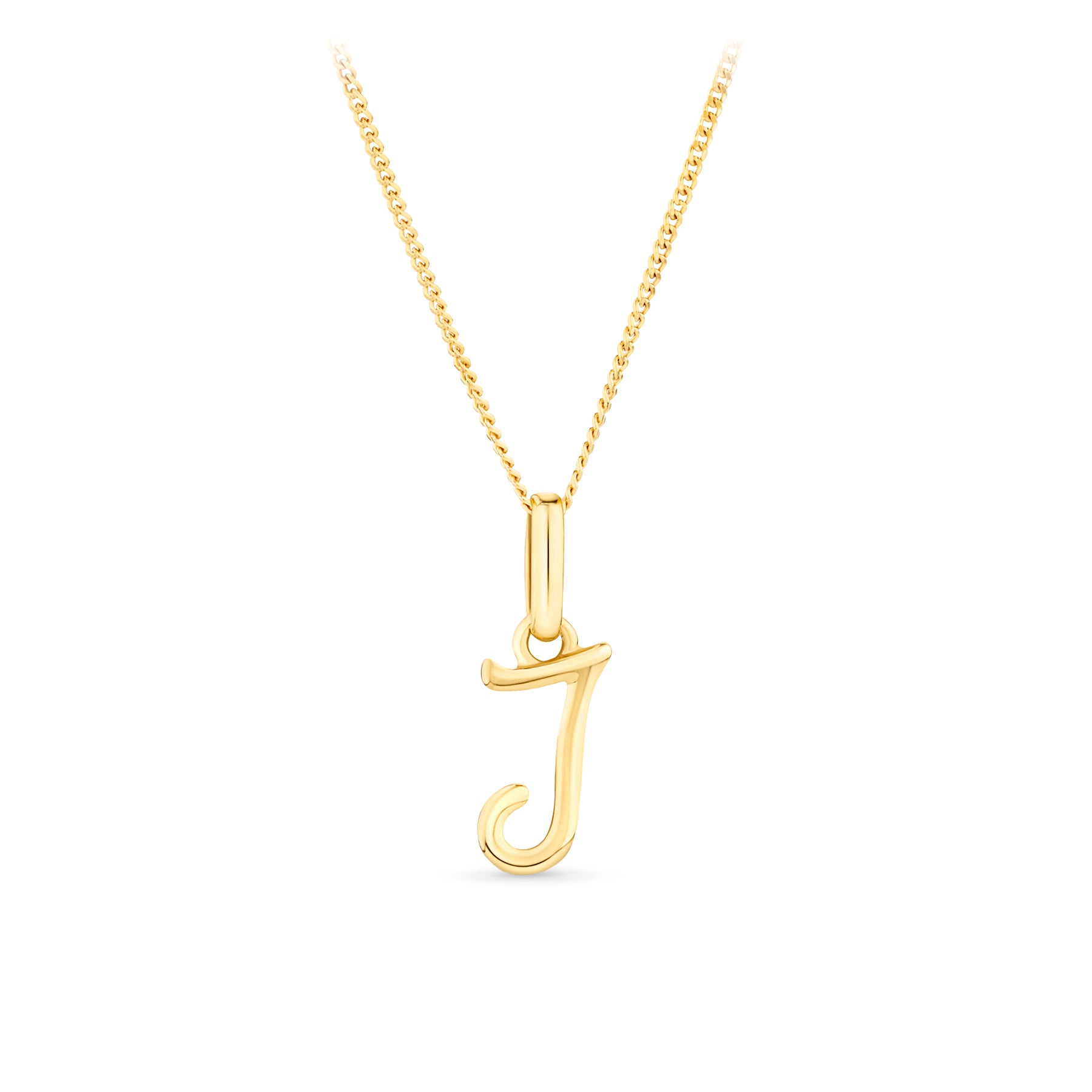 Initial Pendant in 9ct Yellow Gold