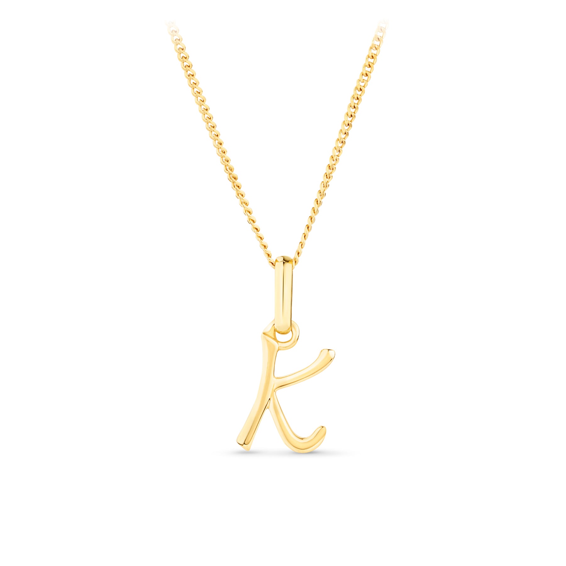 Initial Pendant in 9ct Yellow Gold