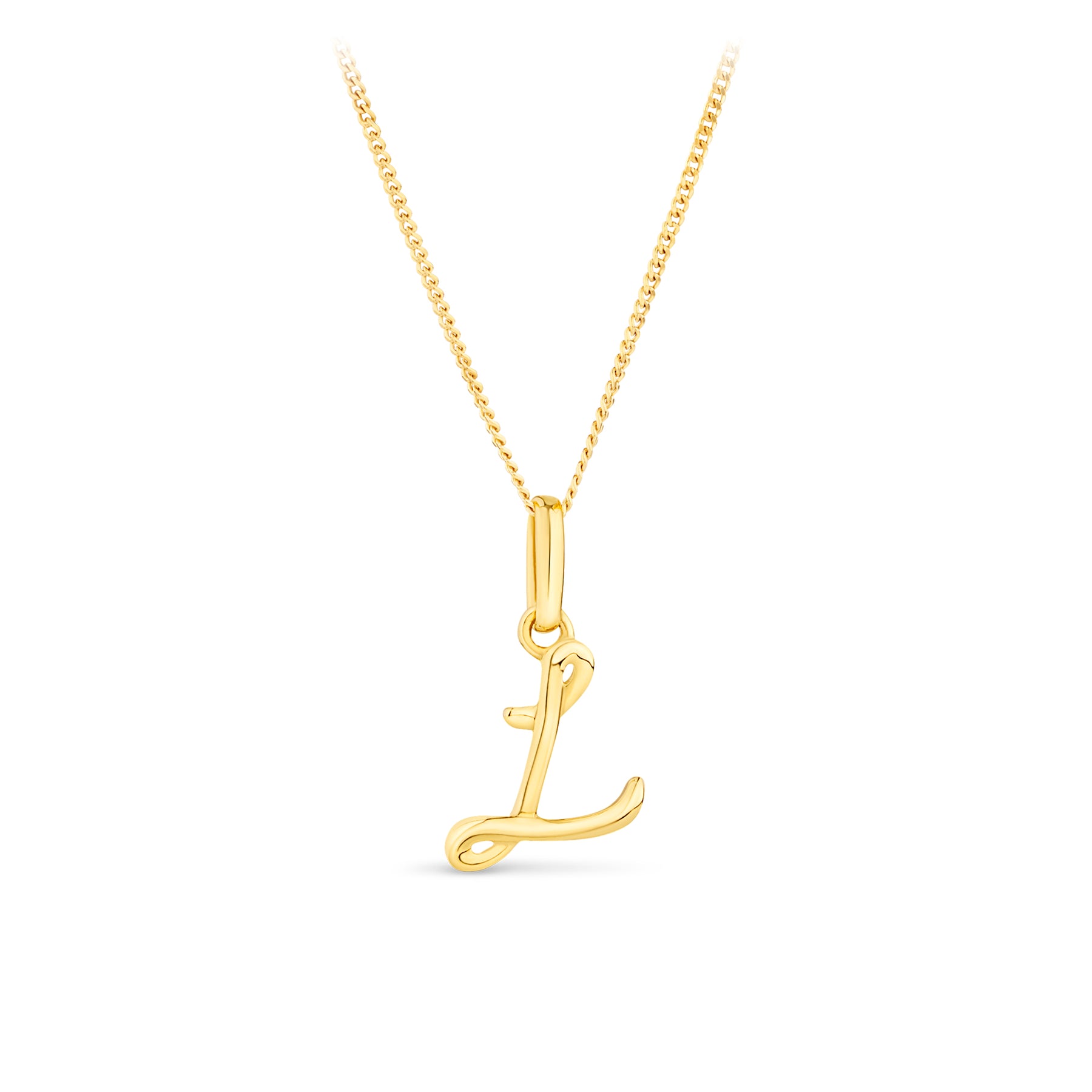 Initial Pendant in 9ct Yellow Gold