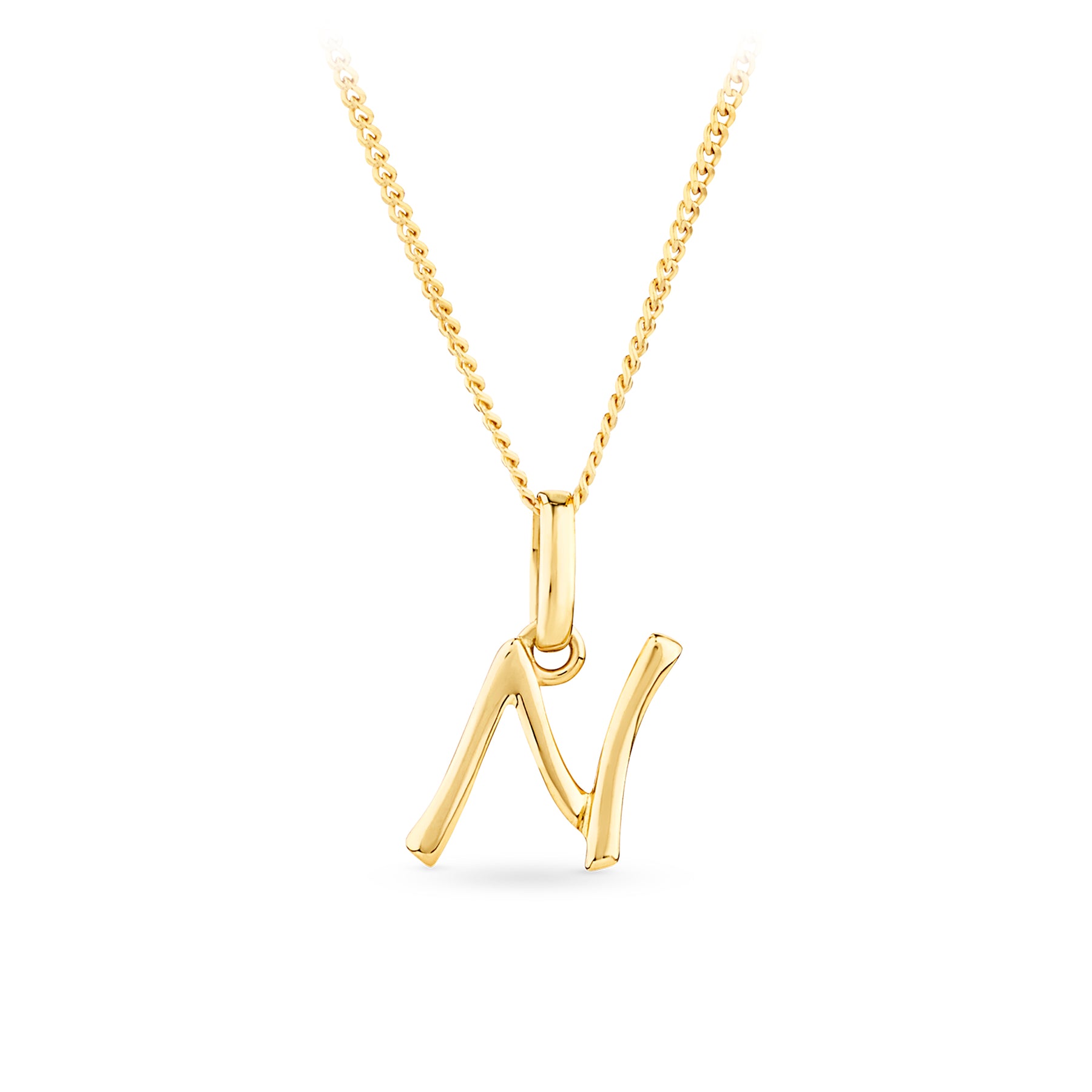 Initial Pendant in 9ct Yellow Gold