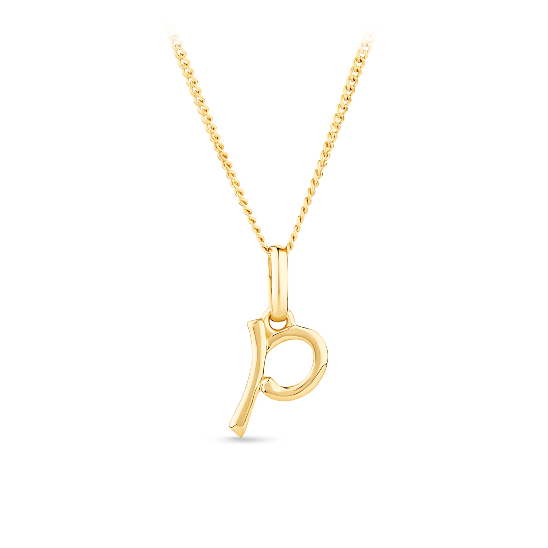 Initial Pendant in 9ct Yellow Gold