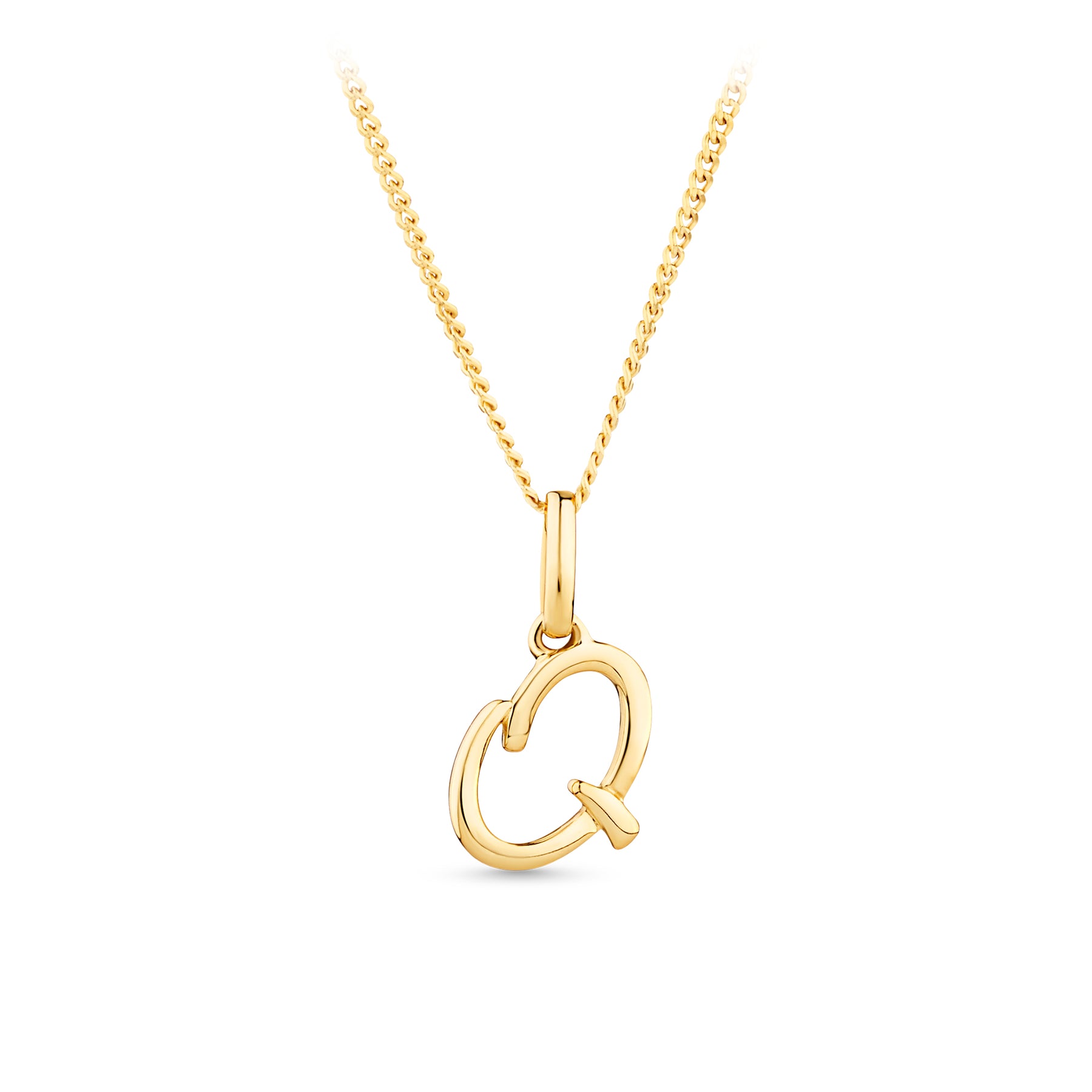 Initial Pendant in 9ct Yellow Gold