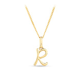 Initial Pendant in 9ct Yellow Gold