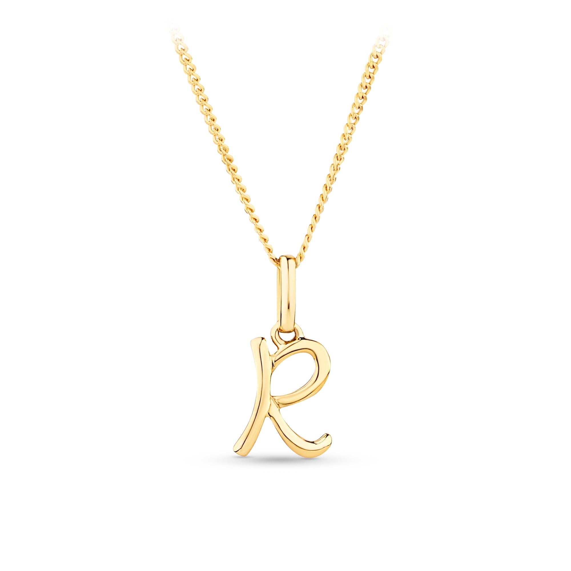 Initial Pendant in 9ct Yellow Gold