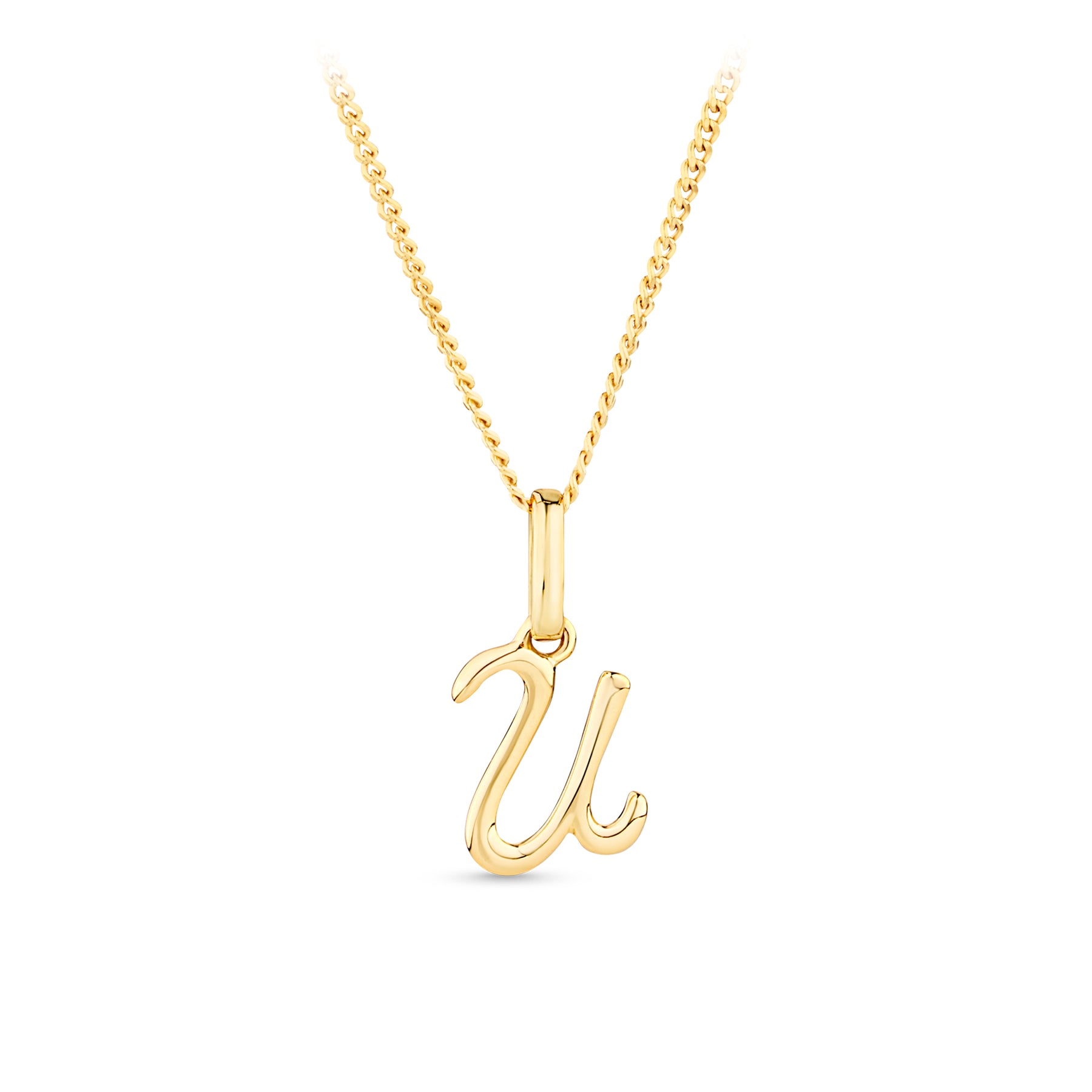 Initial Pendant in 9ct Yellow Gold