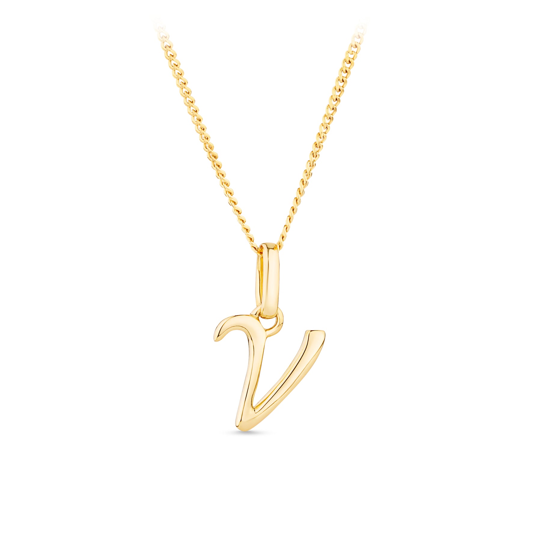 Initial Pendant in 9ct Yellow Gold