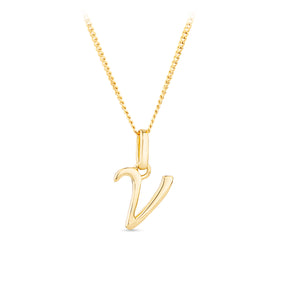 Initial Pendant in 9ct Yellow Gold