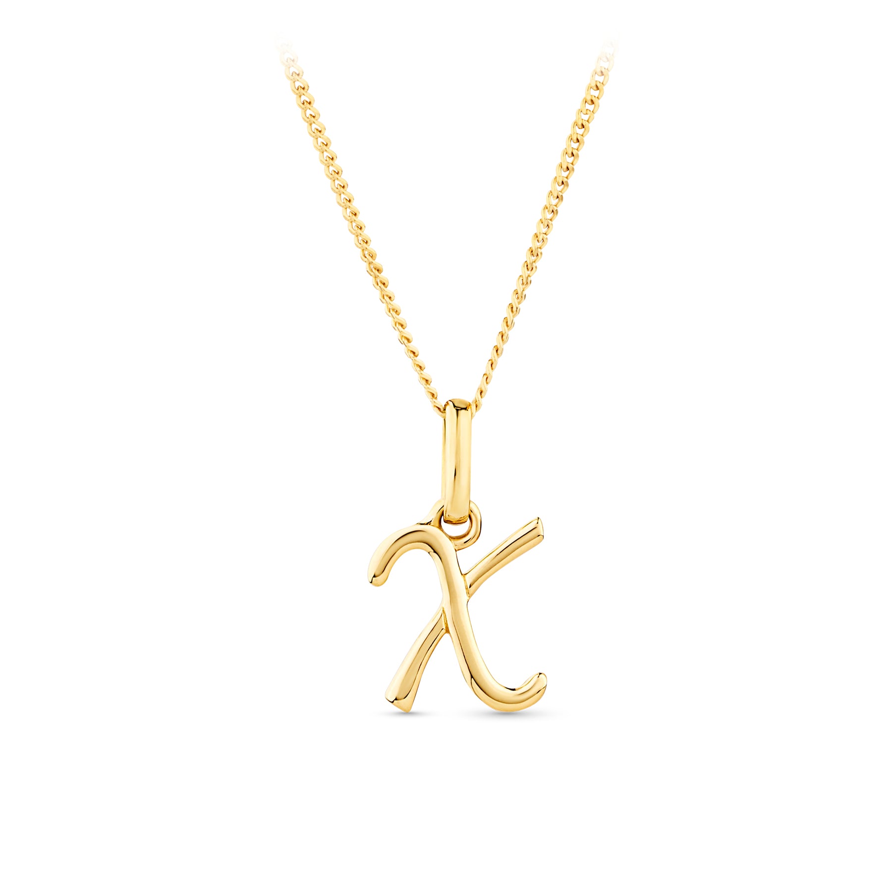 Initial Pendant in 9ct Yellow Gold