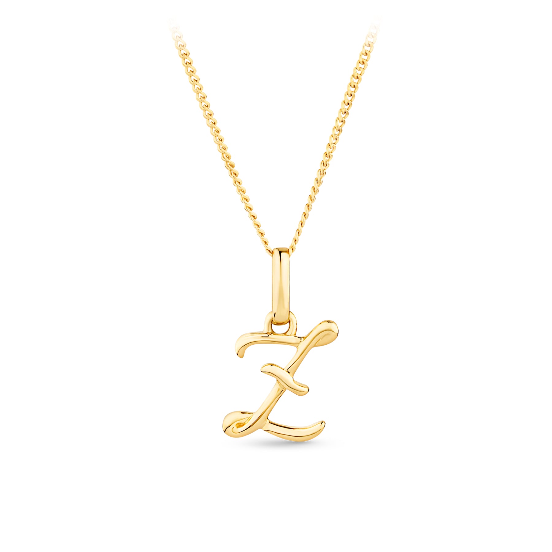 Initial Pendant in 9ct Yellow Gold