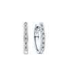 Diamond and Sterling Silver Huggie Earrings