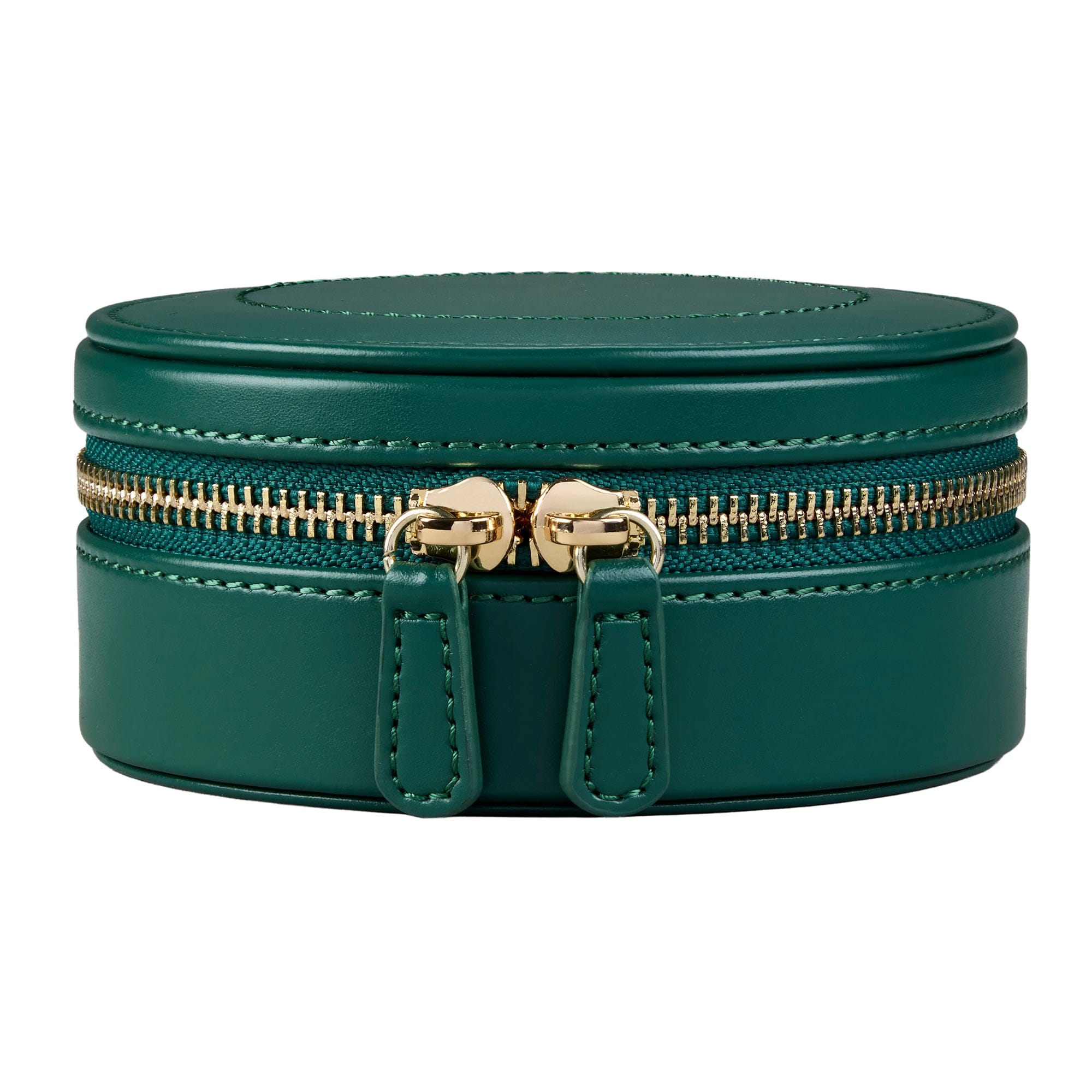 WOLF Forest Green Fruit Botanical Sophia Round Zip Jewellery Case