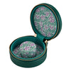 WOLF Forest Green Fruit Botanical Sophia Round Zip Jewellery Case