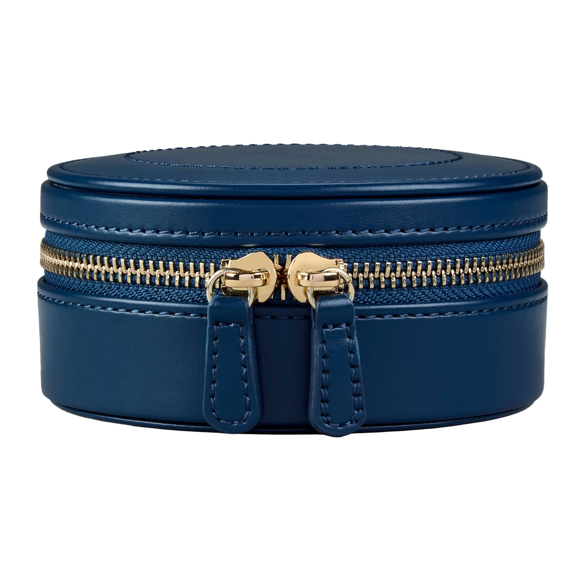 WOLF Sophia Indigo Fruit Botanical Round Zip Jewellery Case