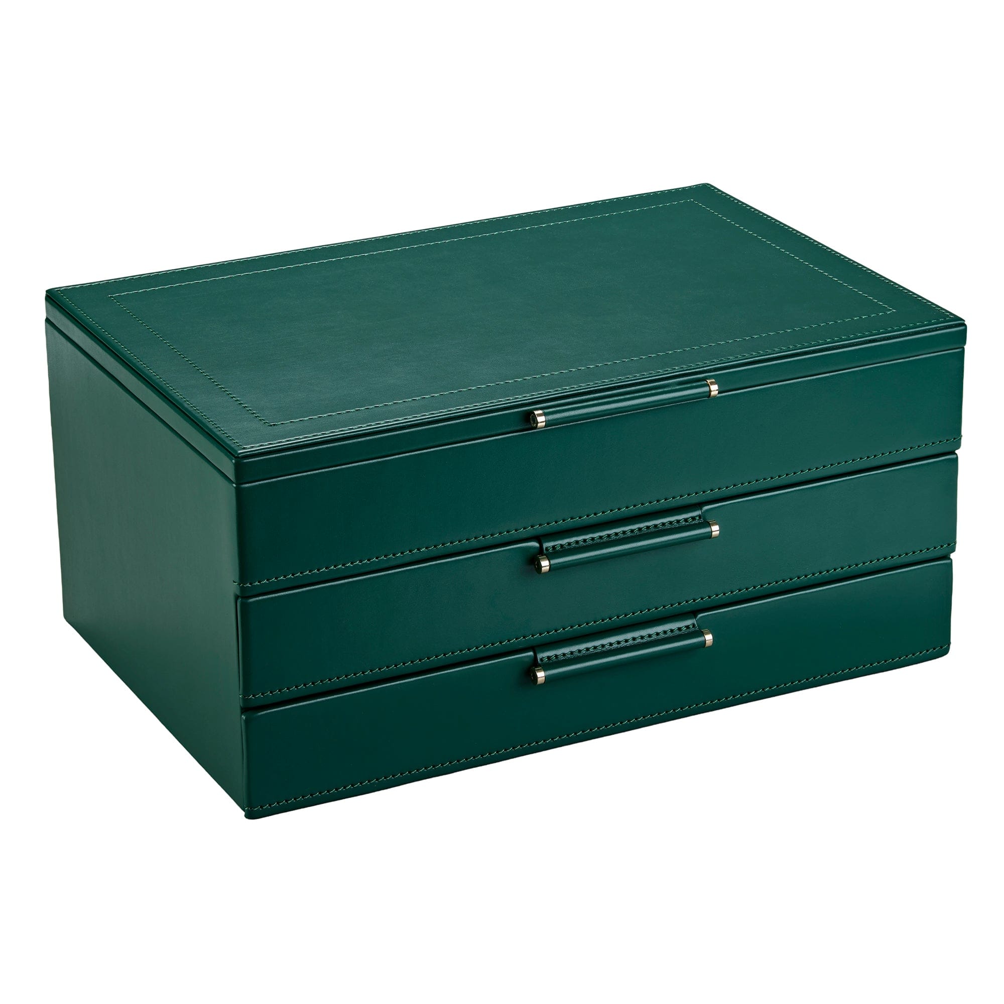 WOLF Sophia Forest Green Fruit Botanical Large Jewellery Box