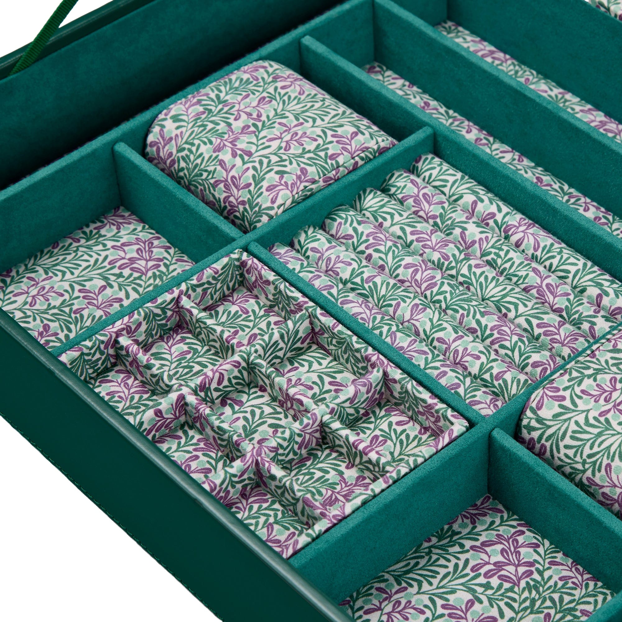 WOLF Sophia Forest Green Fruit Botanical Large Jewellery Box 399412