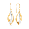 Drop Earrings in 9ct Yellow and White Gold