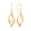 Drop Earrings in 9ct Yellow and White Gold