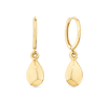 Teardrop Huggie Hoop Earrings in 9ct Yellow Gold