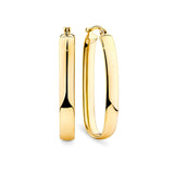 Oblong Hoop Earrings in 9ct Yellow Gold