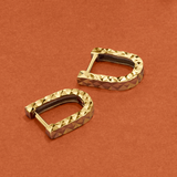 Petite Oval Shape Huggies Earrings in 9ct Yellow Gold