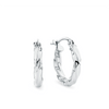 Twist Hoop Earrings in 9ct White Gold