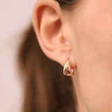 Graduated Huggie Earrings in 9ct Yellow Gold