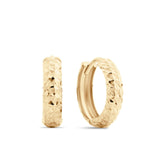 Diamond Cut Huggie Earrings in 9ct Yellow Gold