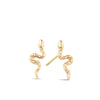 Snake Stud Earrings in 9ct Yellow Gold