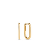 Paperclip Huggie Earrings in 9ct Yellow Gold