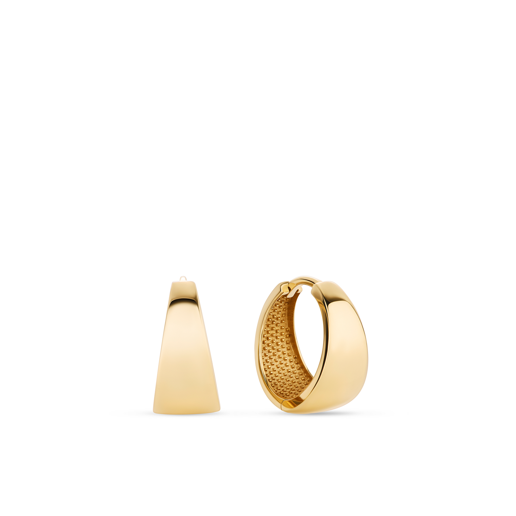 Graduated Huggie Earrings in 9ct Yellow Gold