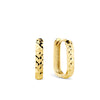 Paperclip Diamond Cut Huggie Earrings in 9ct Yellow Gold