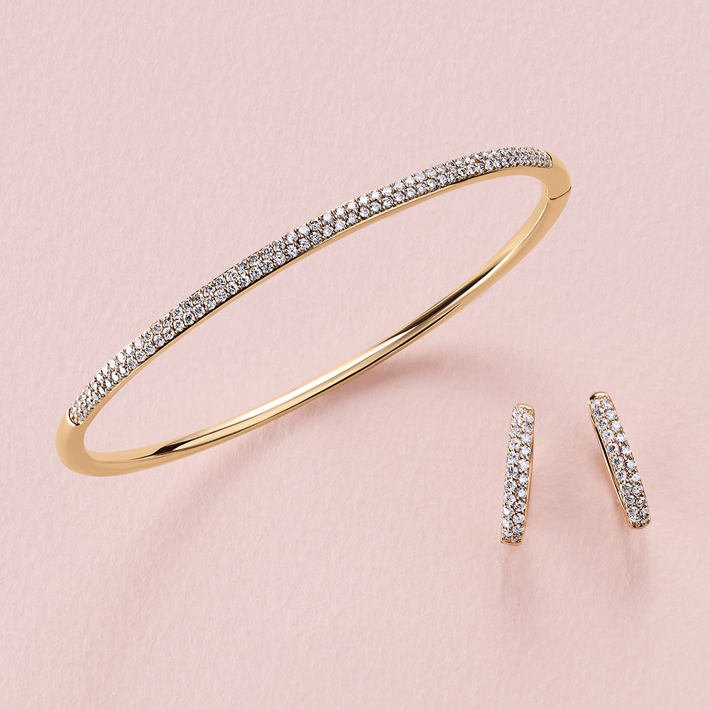 0.528ct TW Diamond Huggies in 9ct Yellow Gold