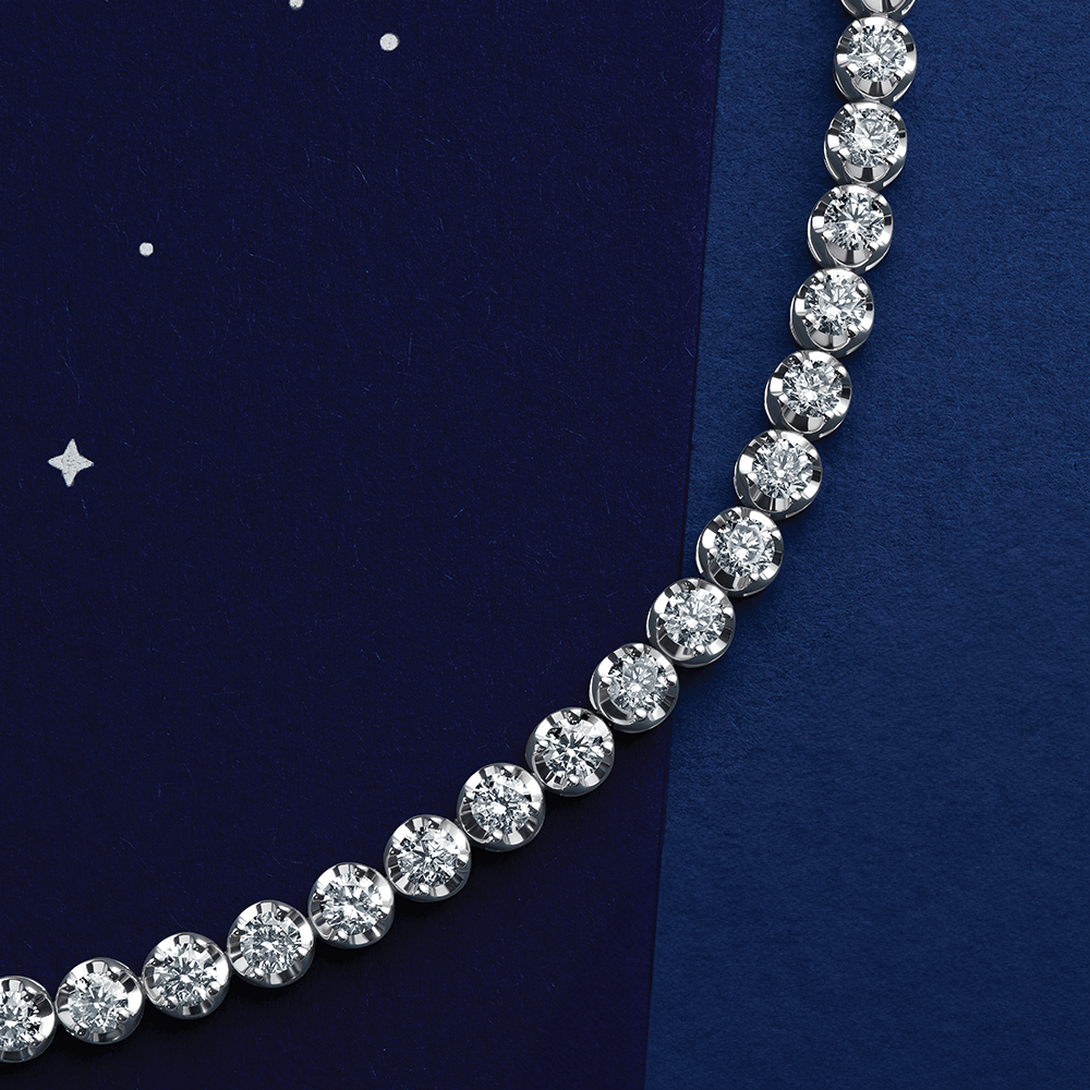 5.00ct TW Round Brilliant Cut Diamond Tennis Bracelet in 18ct White Gold