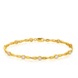 Infinity Link Diamond Bracelet in 9ct Yellow Gold