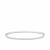 1.00ct TDW Diamond Oval Bangle in 9ct White Gold