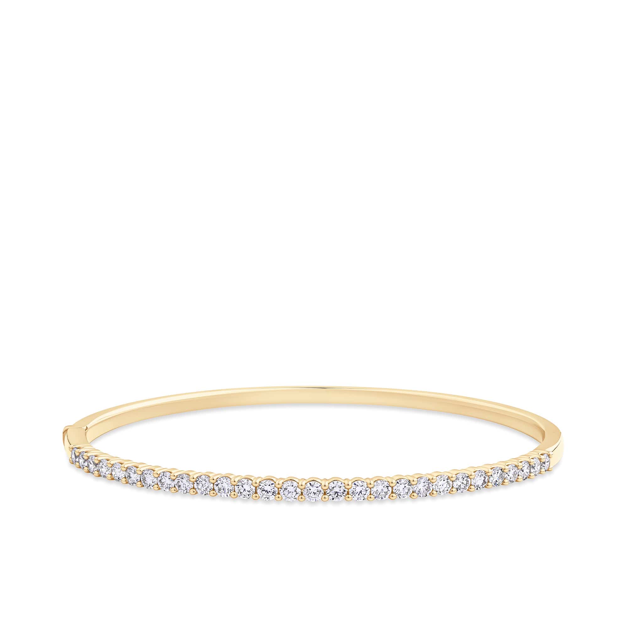 2.00ct TDW Diamond Oval Bangle in 9ct Yellow Gold