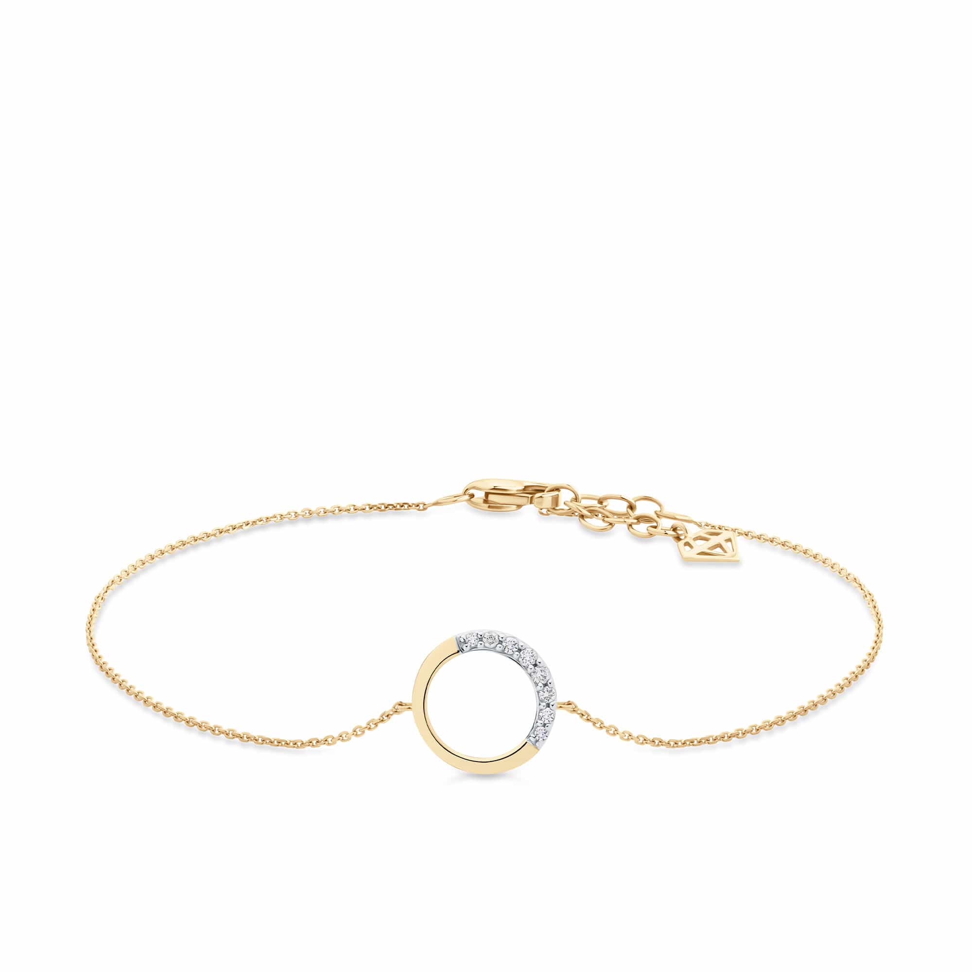 Diamond Circle Bracelet in 9ct Yellow Gold