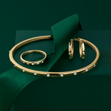 Diamond Huggie Earrings in 9ct Yellow Gold
