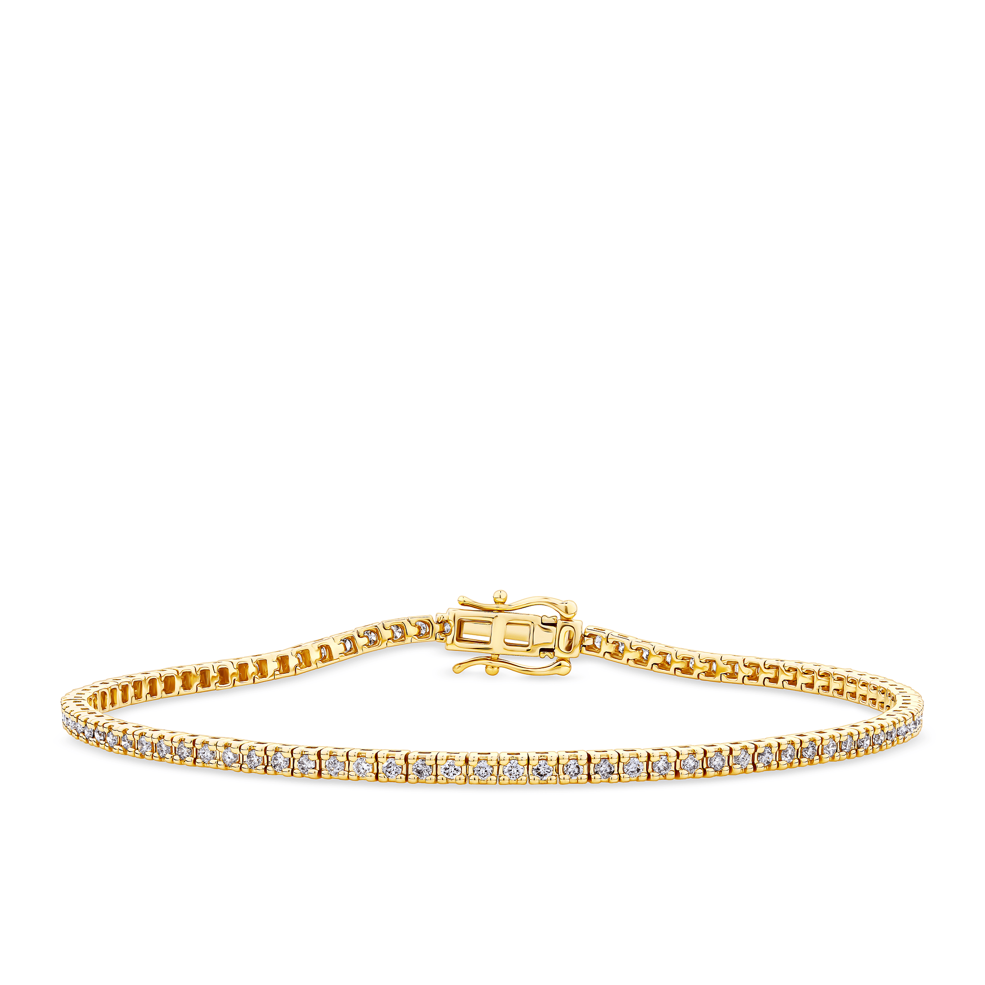 1.00ct TW Diamond Tennis Bracelet in 9ct Yellow Gold