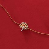 Diamond Tree of Life Bracelet in 9ct Yellow Gold