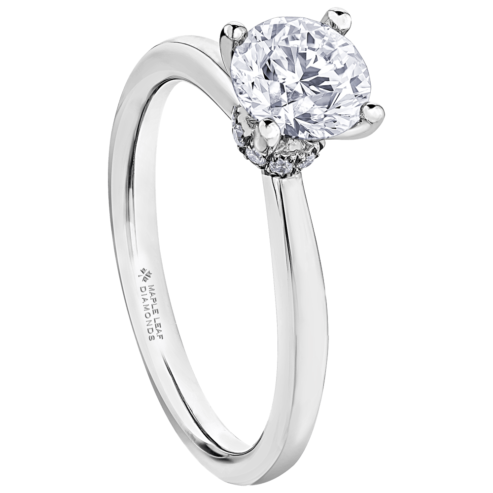 0.55ct TW Maple Leaf Diamonds™ Round Solitaire Engagement Ring in 18ct White Gold