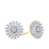 0.37ct TW Diamond Halo Earrings in 9ct Yellow and White Gold
