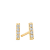 0.06ct TW Diamond Bar Earrings in 9ct Yellow Gold