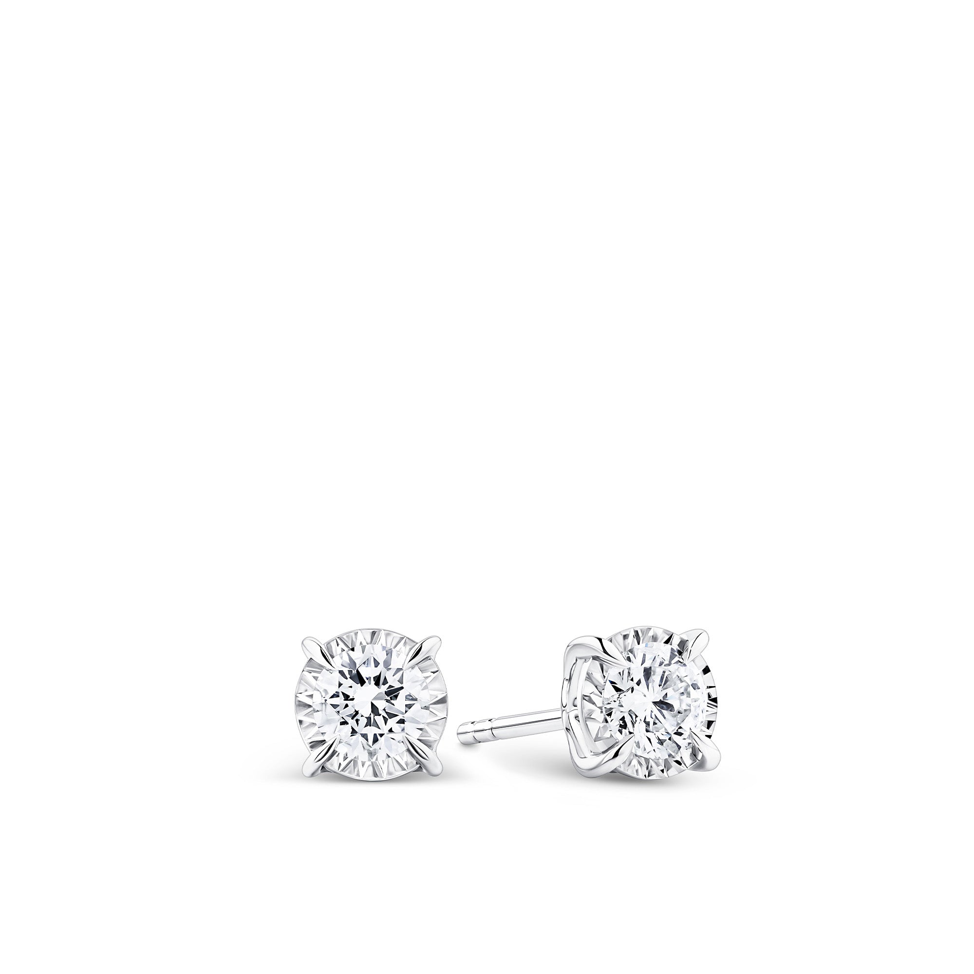 0.46ct TW Diamond Solitaire Earrings in 9ct White Gold