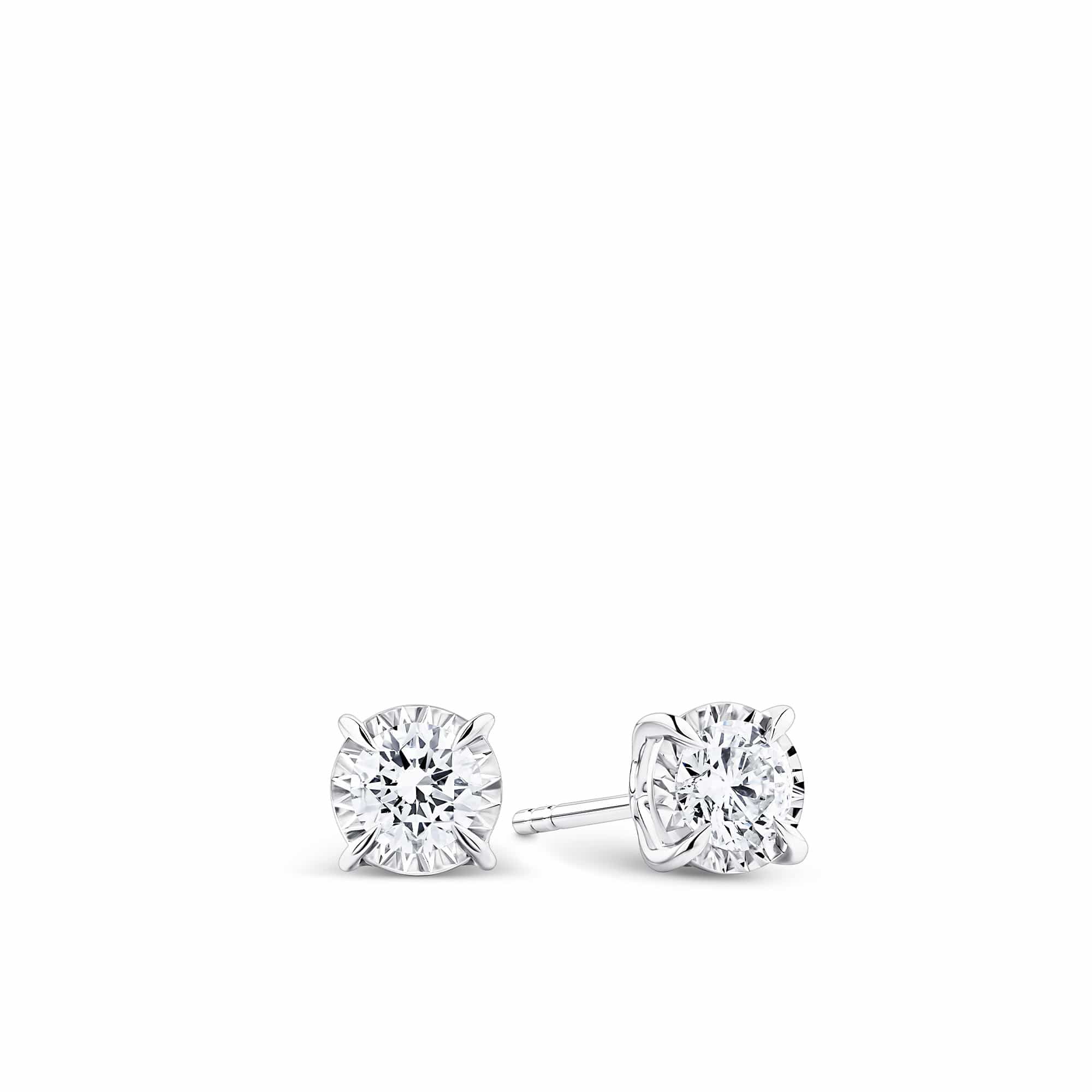 Essence 0.46ct TW Diamond Solitaire Earrings in 9ct White Gold