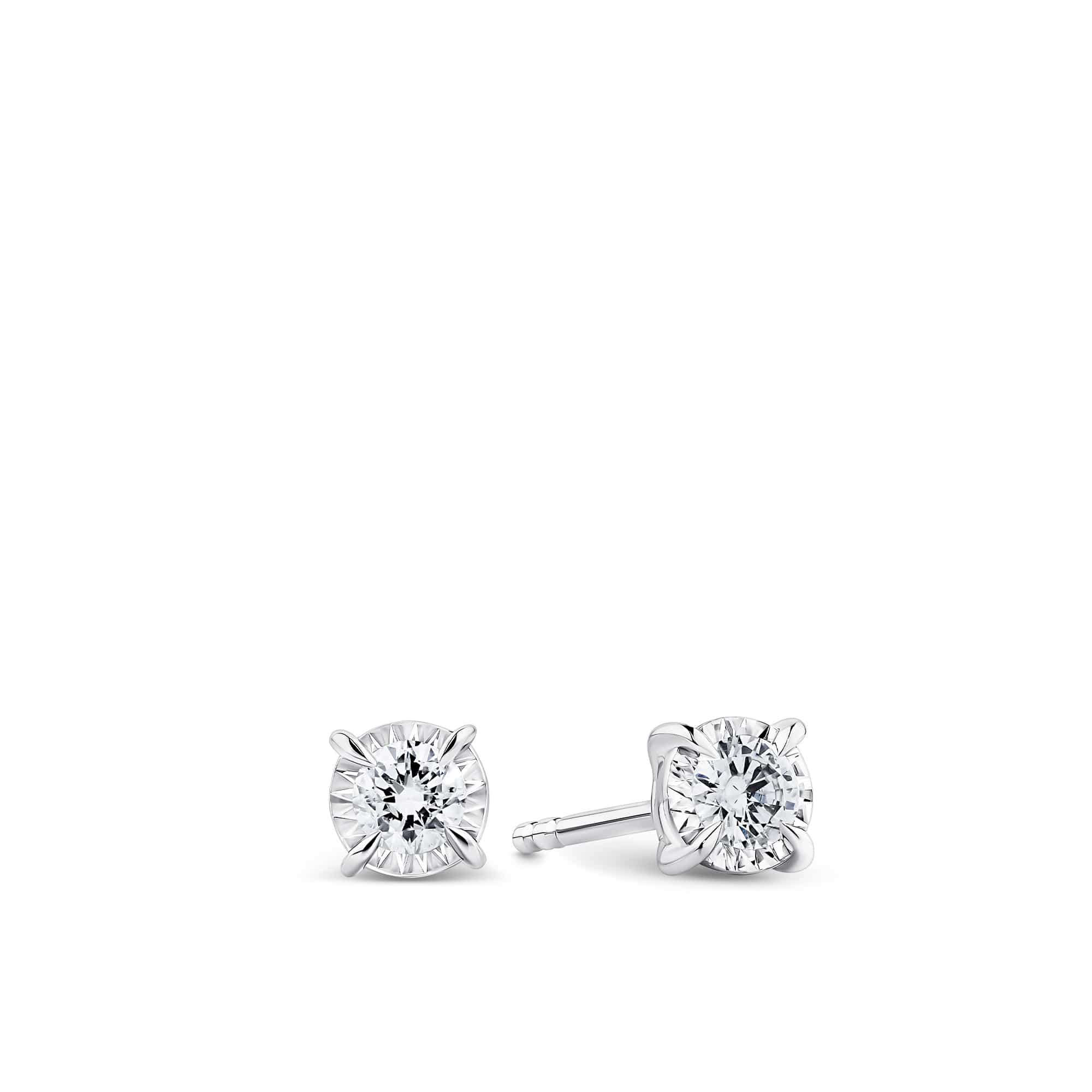 Essence 0.16ct TW Diamond Solitaire Earrings in 9ct White Gold