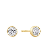0.10ct TDW Diamond Stud Earrings in 9ct Yellow Gold